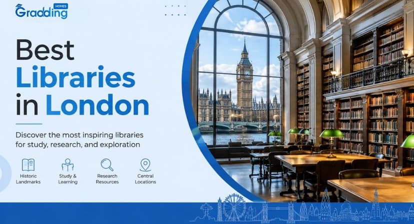 Discover best library in London, England for studying, focusing on facilities for students | GraddingHomes.com
