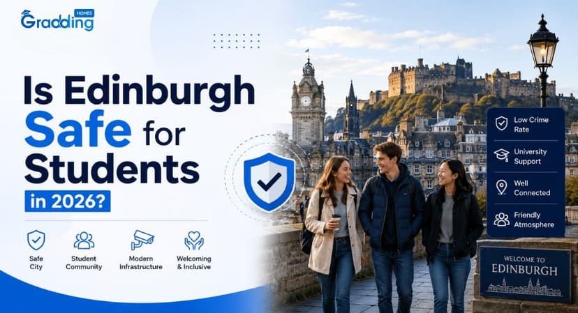 Find is Edinburgh Safe for International Students in 2026 with Gradding.com
