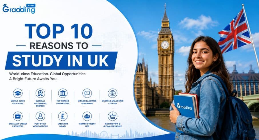 Top 10 Reasons to Study in UK Discover the top 10 reasons to study in UK as an international student with GraddingHomes.com